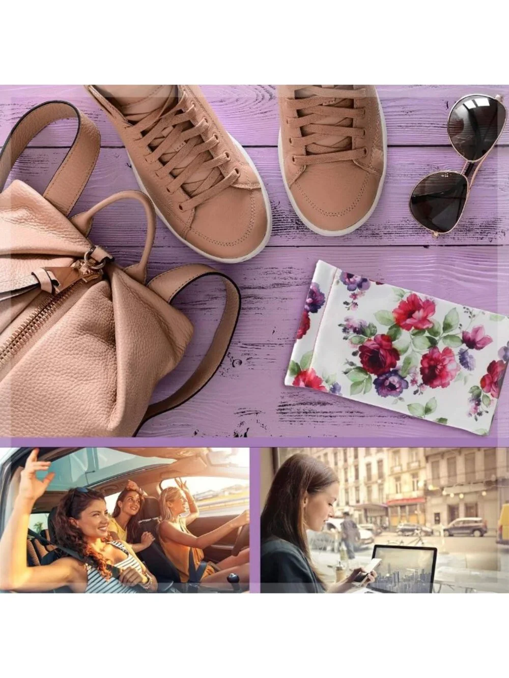 Stylish Hard Shell Eyeglass Case | Protective Glasses Case with Pouch & Cloth